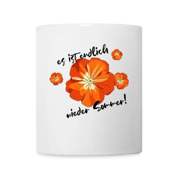 Sommer Blume - Tasse - Weiß - Vorne