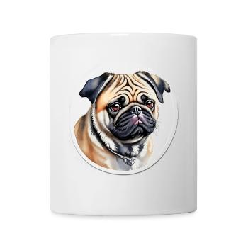 Mops - Tasse - Weiß - Vorne