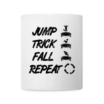 Jump Trick Fall Repeat - Tasse - Weiß - Vorne