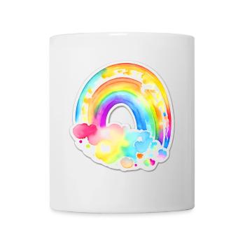 Arc-en-ciel - Mug blanc - blanc - Devant