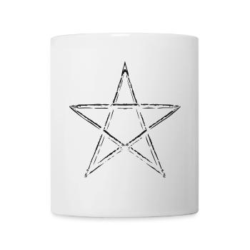 Pentagramm Stern - Tasse - Weiß - Vorne