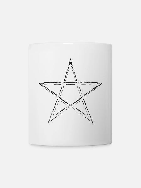 Pentagramm Stern - Tasse - Weiß