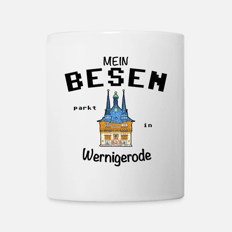 Mein Besen parkt in Wernigerode, Hexen, Fun Lustig - Tasse - Weiß