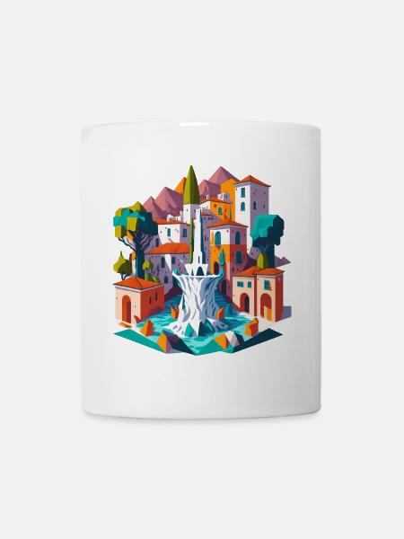 Place du village andalou - Mug blanc - blanc