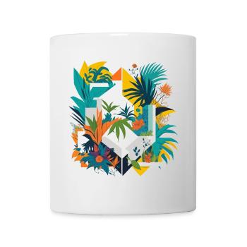 Jungle géométrique - Mug blanc - blanc - Devant