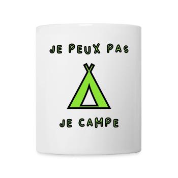 CAMPING. CAMPER. JE PEUX PAS. HUMOUR. VACANCES - Mug blanc - blanc - Devant