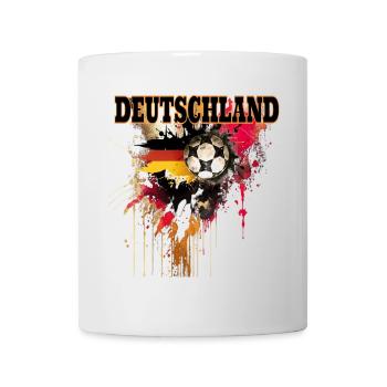 Germany Football Fan Motif with Flag and Ball - Mug - white - Front