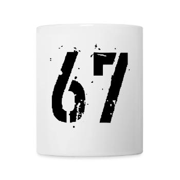 Nummer 67 - Tasse - Weiß - Vorne