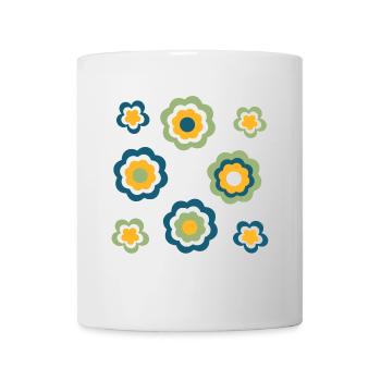 70s Flower Pattern Green - Mug - white - Front