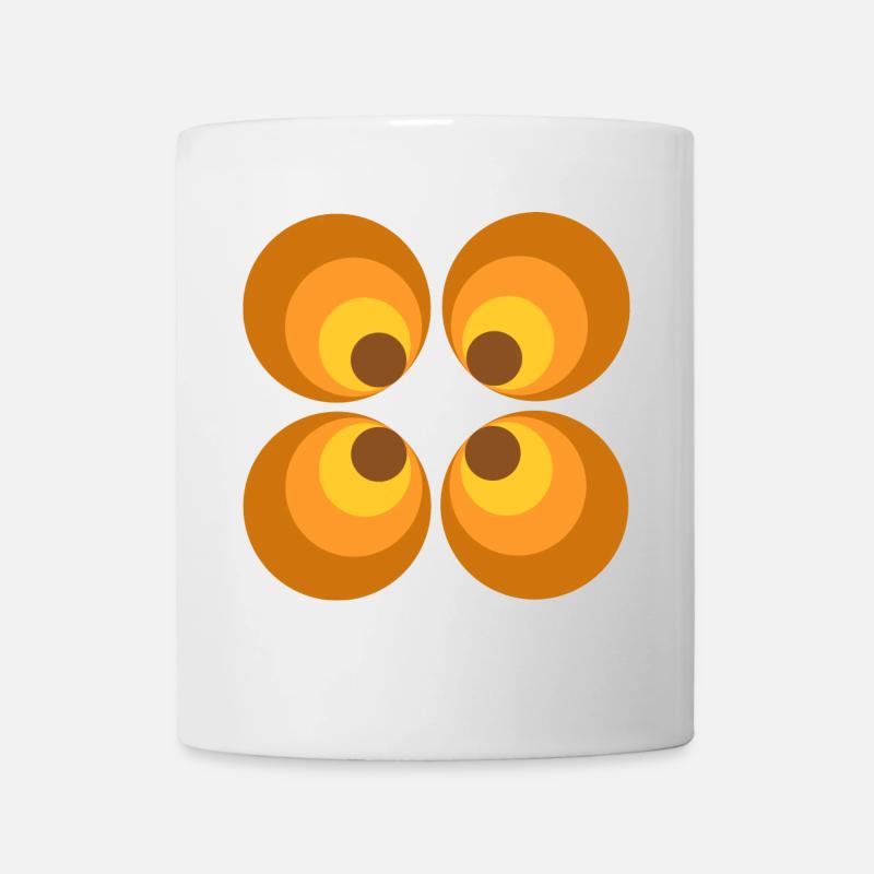 des années 70 motif de fleur - Mug blanc - blanc