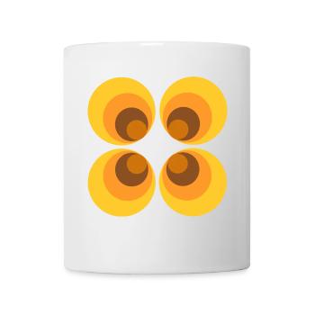 70s Flower Pattern Yellow - Mug - white - Front
