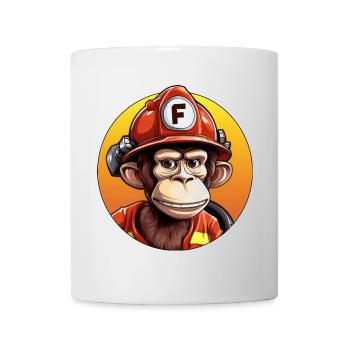 Firefighter / Monkey - Mug - white - Front
