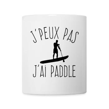 J'peux pas j'ai paddle - Sports nautiques - Mug blanc - blanc - Devant