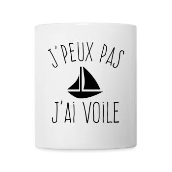 J'peux pas j'ai Voile - Humour Marin - Mug blanc - blanc - Devant