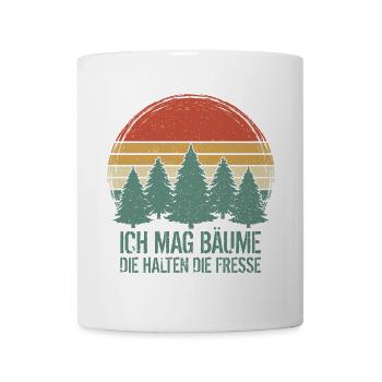 Wandern Wald - Tasse - Weiß - Vorne