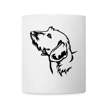 Dackel Kopf - Tasse - Weiß - Vorne
