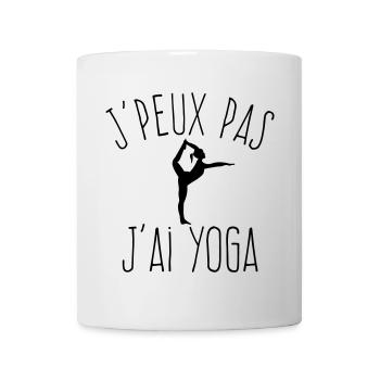 J'peux pas j'ai yoga - Mug blanc - blanc - Devant