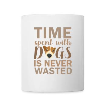 Temps passé avec les chiens - Mug blanc - blanc - Devant