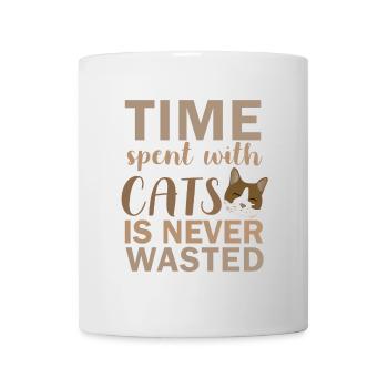 Zeit mit Katzen - Tasse - Weiß - Vorne