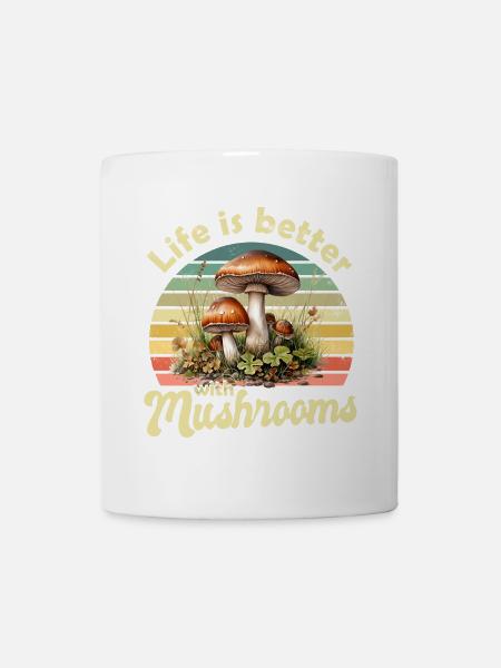 Pilz Pilze - Tasse - Weiß