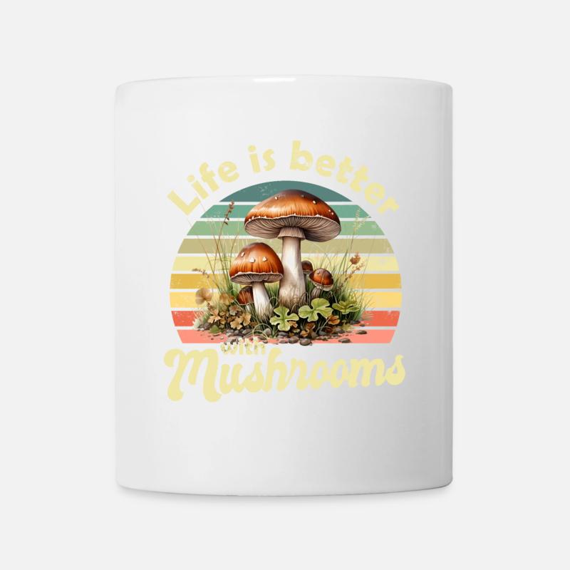 Pilz Pilze - Tasse - Weiß
