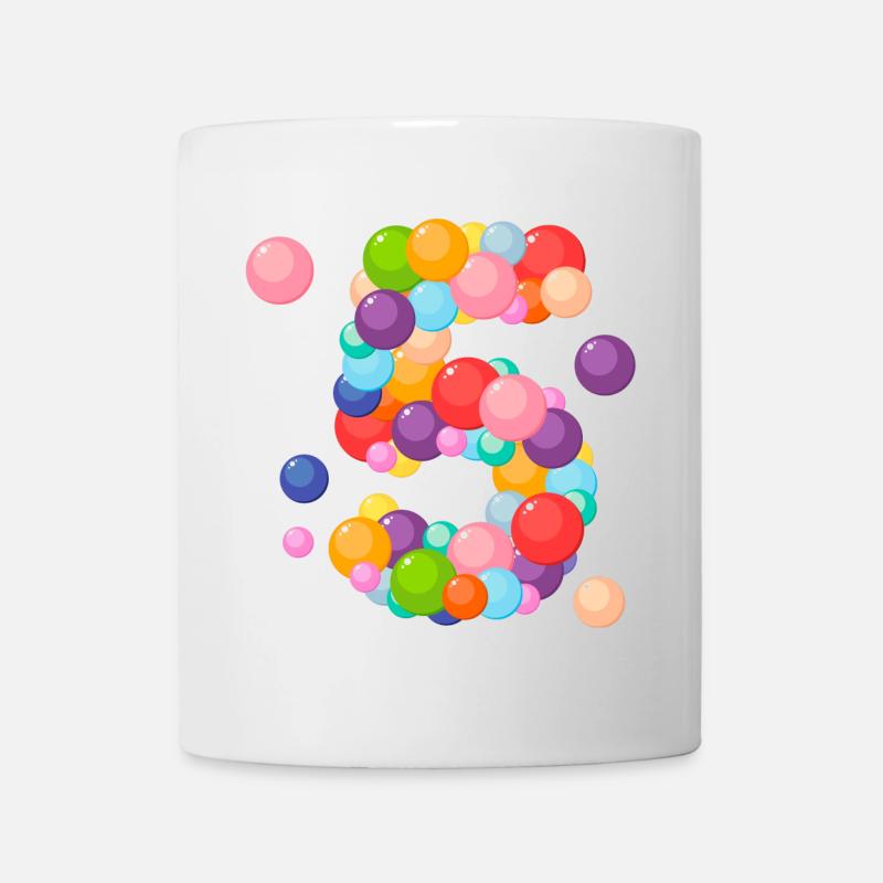 j'ai 5 ans, anniversaire 5 ans, 5 ans - Mug blanc - blanc