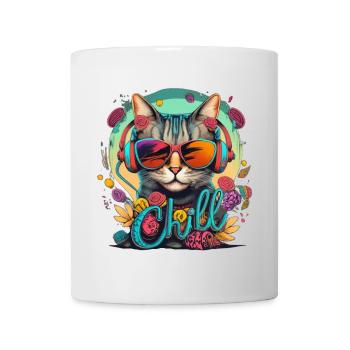 Chat réfrigéré - Mug blanc - blanc - Devant