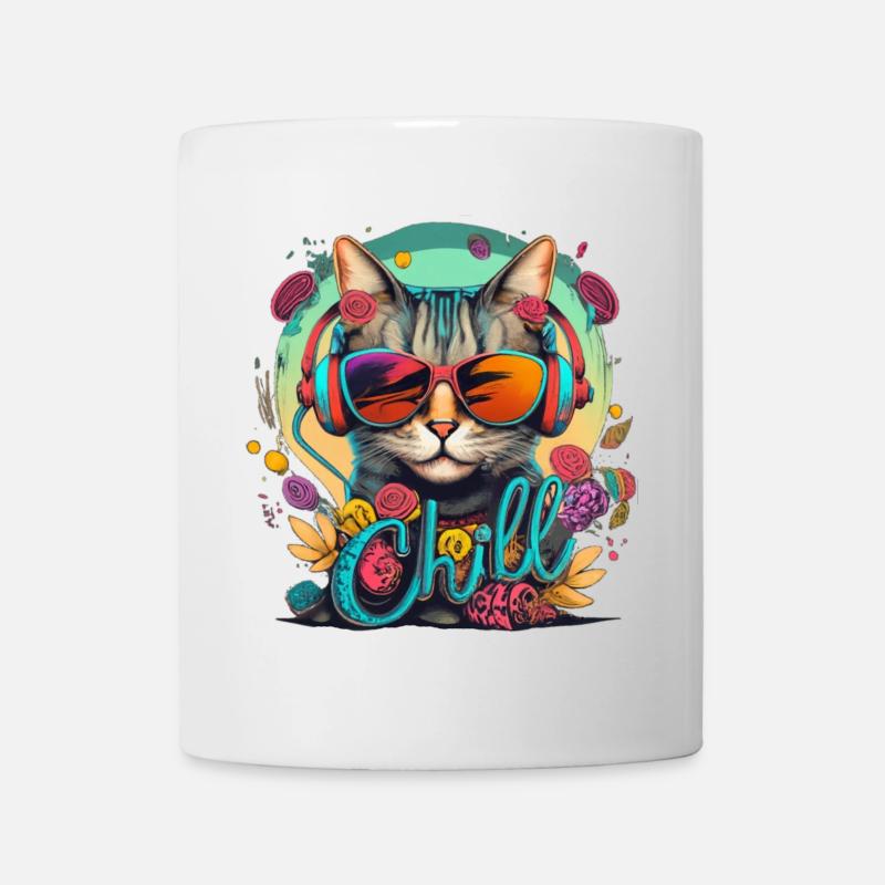 chilled Cat - Tasse - Weiß