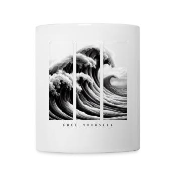 Große Welle - Befreie dich selbst - Tasse - Weiß - Vorne