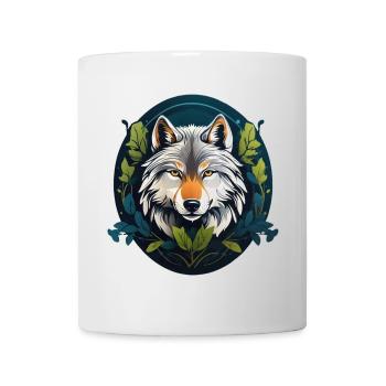 Loup habitant de la forêt - Mug blanc - blanc - Devant