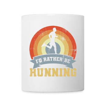 Citation du coureur Look vintage - Mug blanc - blanc - Devant