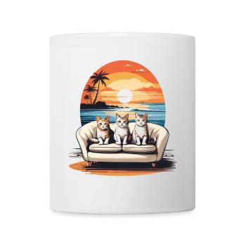 Cats by the sea - Mug - white - Front