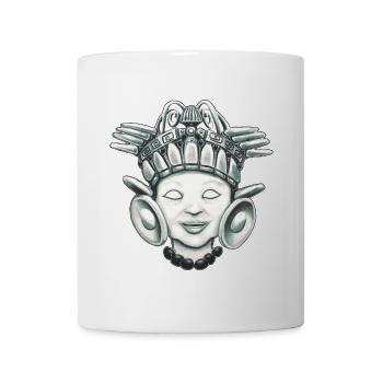Kindgott Aztekisch inspiriert Monochrom - Tasse - Weiß - Vorne