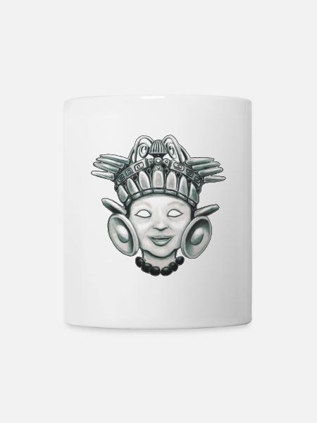 Child God Aztec Inspired Monochrome - Mug - white