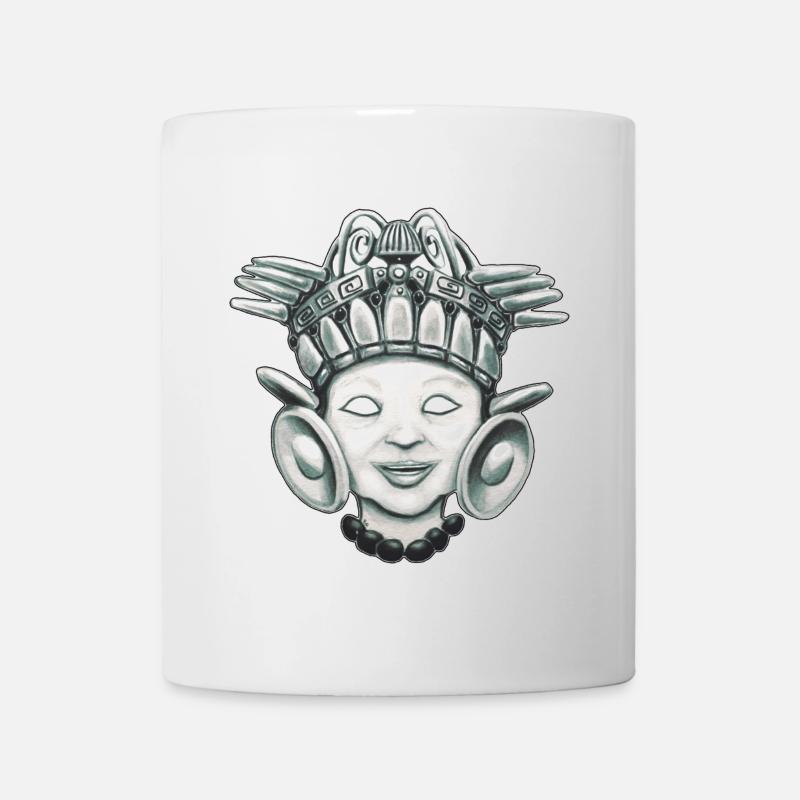 Child God Aztec Inspired Monochrome - Mug - white