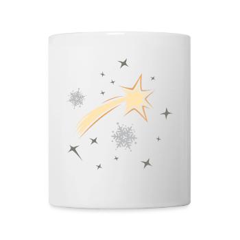XMAS Stars Shooting Star Snow Symbol Christmas - Mug - white - Front