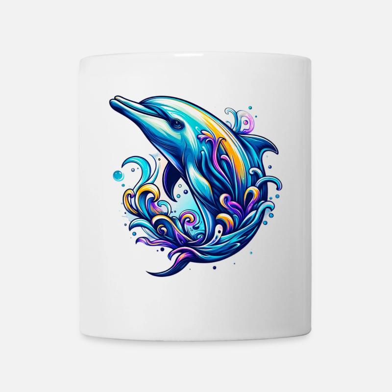 Delfin - Tasse - Weiß