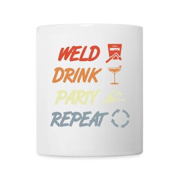 Weld Drink Party Repeat - Mug - white - Front