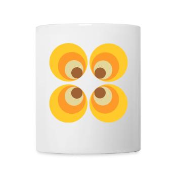 70s Flower Pattern Retro Hippie Flowers Power - Mug - white - Front