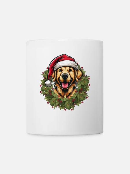 Golden Retriever zu Weihnachten 🎄 - Tasse - Weiß
