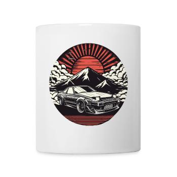 JDM-Auto Japanische Retro-Autorenn-Drift-Legende - Tasse - Weiß - Vorne