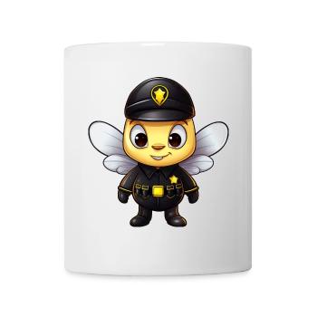 Police des abeilles - Mug blanc - blanc - Devant