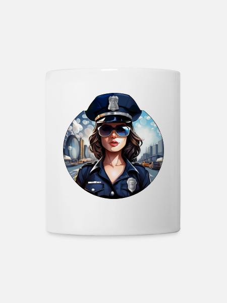 Polizistin - Tasse - Weiß