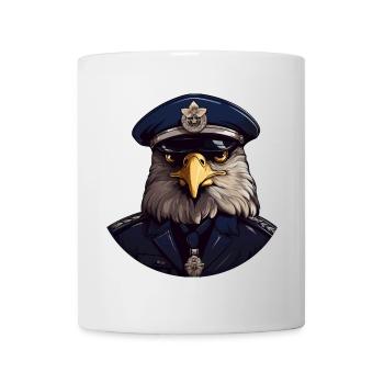 Hiboux Policier - Mug blanc - blanc - Devant