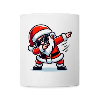 Weihnachtsmann mit Sonnenbrille Xmas Kostüm - Tasse - Weiß - Vorne