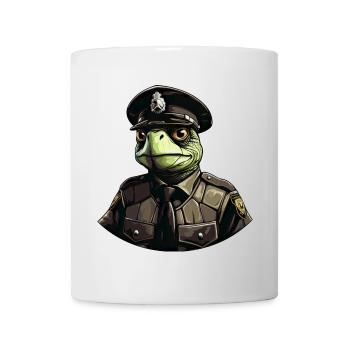 Police des tortues - Mug blanc - blanc - Devant