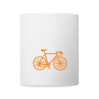 Rad Fahrrad drehen ausrasten crazy psycho Fan - Tasse - Weiß - Vorne