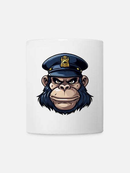 Monkey Policeman - Mug - white