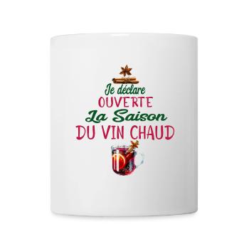 je declare ouverte la saison du vin chaud - Mug blanc - blanc - Devant