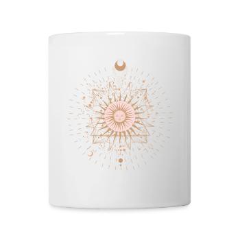 Sonnen-Mandala-Strahlen - Tasse - Weiß - Vorne